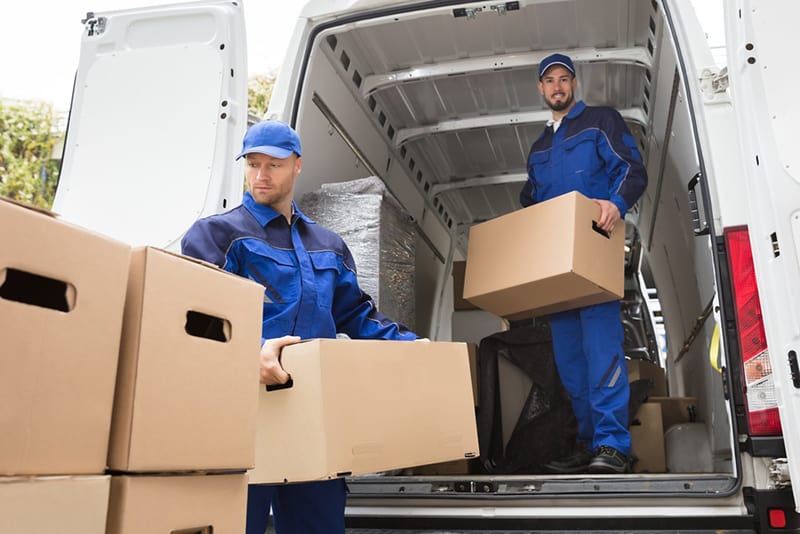 two men's are moving boxes in bronx ny